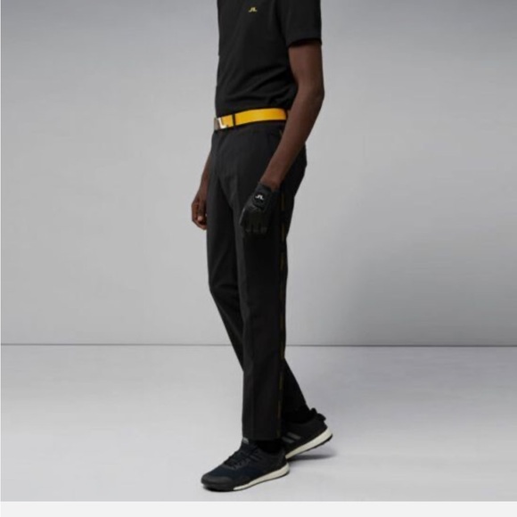 NWT JLindeberg Stuart Strip golf pants in black 34x32